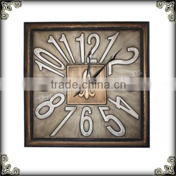 Good quality square number wall clock