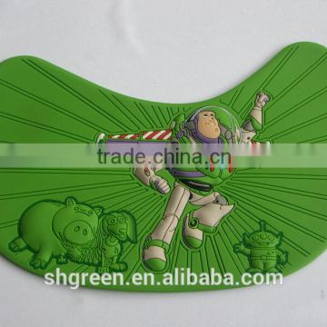 Eco-friendly green rubber patch with 3D images