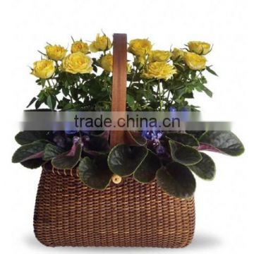 wicker plant baskets as home garden decor from manufacturer