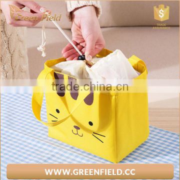 top quality cotton canvas kis lunch bag cute lunch cooler bag