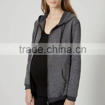 wholesale grey zip up hoodies maternity coat wear