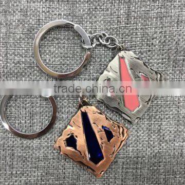 The new online games around the turret Dota2 key chain alloy key factory direct