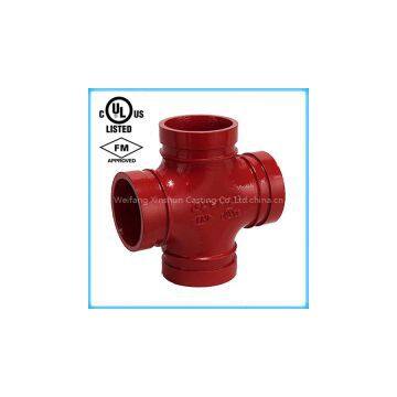 FM/UL Approved Ductile Iron Grooved Equal Cross