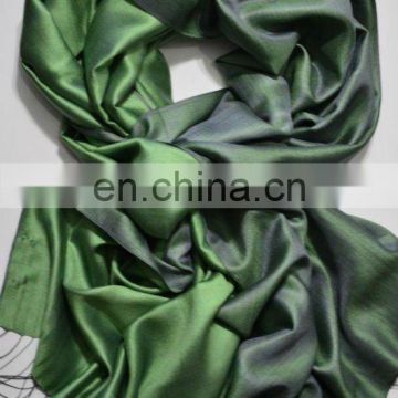 Reversible, double sided 100% silk shawl
