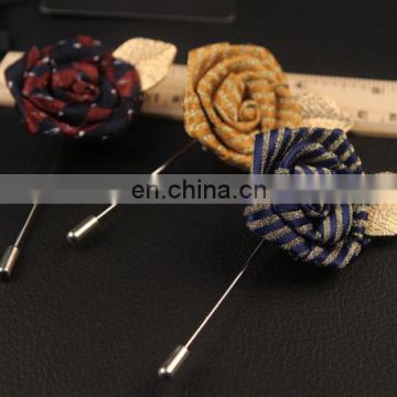 Men's Business Suit Rose Flower Brooch Pin