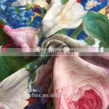 Top sell 12MM 140cm 100% Pure printed Silk satin Fabric