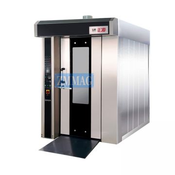 16 trays hot air circulating rotary oven for pizza manufacturers