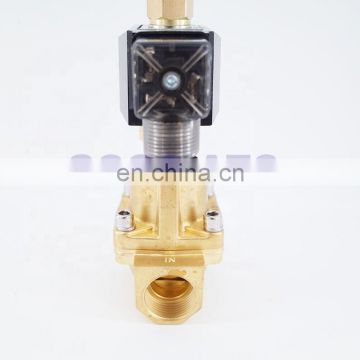 GOGO Normally open 16bar Brass high temperature steam 2 way valve solenoid electric water 1 1/2 12V DC Orifice 35mm PTFE