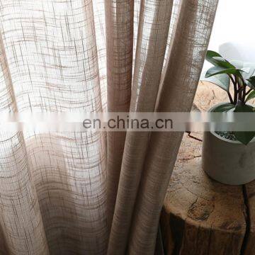 Japanese colours linin look curtains for the living room sheer