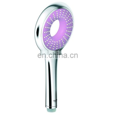Luxury Purple LED light colorful ABS plastic bathroom handheld shower head