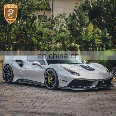 CF&FRP Material MISA Style Car Engine Hood Covers Modification Parts For Ferra 488 GTB Auto Body Parts Styling