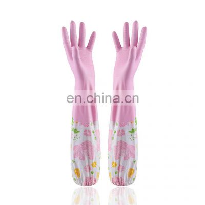 China Manufacturer Latex Household Dishwashing Gloves For Kitchen Cleaning Use Dish Washing Rubber Gloves