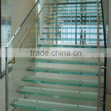 high quality laminated glass stairs