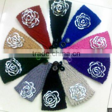 Diamond Handmade Knitted Lady Flower Headband