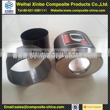 High temperature resistance carbon fiber exhaust pipe with 3k surface finish
