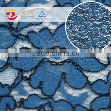 wholesale blue african cord lace fabric 2015 garment accessories supplier with high quality
