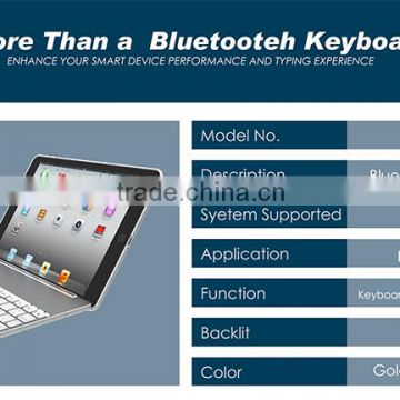 Multifunctional illuminated backlighting Bluetooth 3.0 keyboard for Apple Ipad with great price