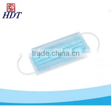 Medical and protective non-woven blue face mask with ear loop