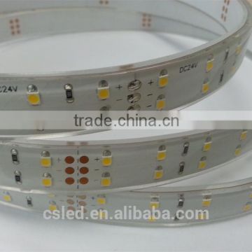 double lines flexible smd 3528 120D white 12V/24V 9.6w PU glue led strip light