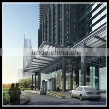 Stainless steel structured glass point-fixed curtain wall