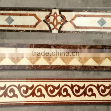 Inkjet 3D ceramic skirting lines match floor tiles