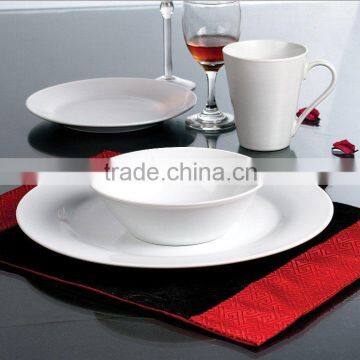 16pcs white porcelain plate