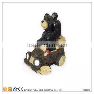 Black Bears Ride A Bike Mini Car Toy