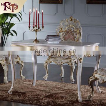 luxury furniture gold - solid wood Handwork Grinding classic dining table