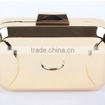 Most popular fashion acrylic and metal frame ladies box clutch evening bags for wholesale