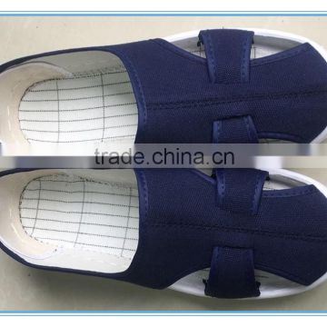 Good quality blue color canvas upper SPU outsole spu cleanroom antistatic shoes