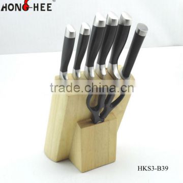 8 Piece Wooden Block Knife Set