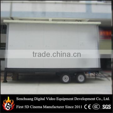 Electric and hydraulic system truck mobile 9D cinema with motion chairs