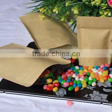 sealable kraft paper food bag with clear window