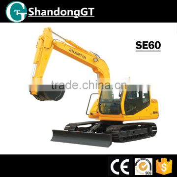 SHANTUI 60HP hydraulic crawler excavator SE60 with 4TNV94L-SFN(Tier 2)