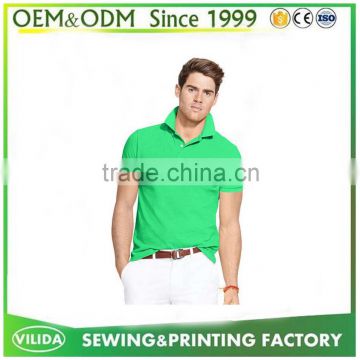 OEM Lime Color Men 60% Cotton 40% Polyester Asian Size Polo Shirt
