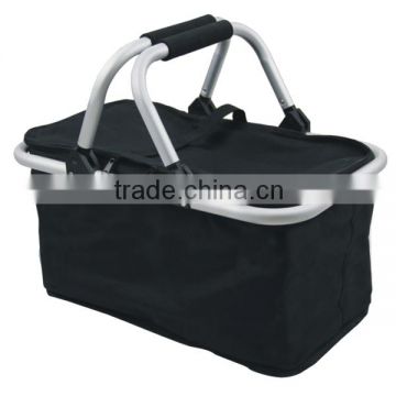Polyester Collapsible Market Basket with Pocket