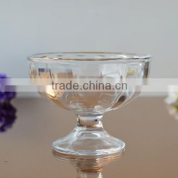 200ml Ice cream glass cup glass bowl with stem for sale