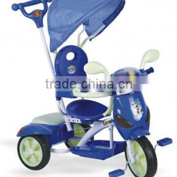 children's tricycle with push bar