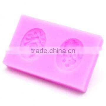 Flower badge silicone fondant mold