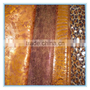 Gold printing suede fabric