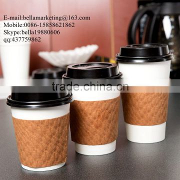 10, 12, 16, and 20 oz. Black Hot Paper Cup Travel Lid, Disposable Hot Coffee Cup Lids