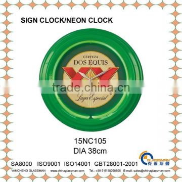 DIA 38cm customizable colorful neon clock LED clock wall clock 15NC105