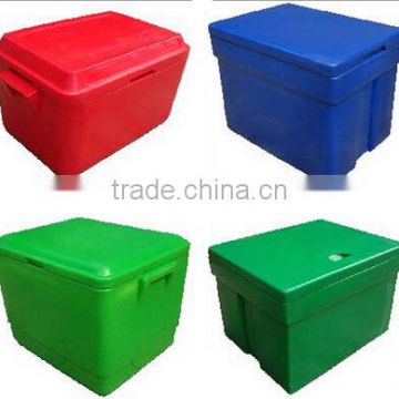rotomolded plastic insulated fish container/rotomolded dry ice insulated containers