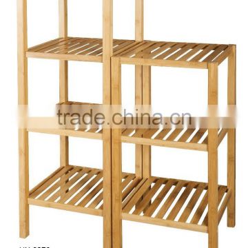 4 tiers bamboo display shelf cheap, hot selling shelf bamboo, wooden bamboo book rack