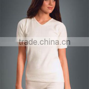 High quality Angora Thermal short-sleeved shirt sweater In Stock