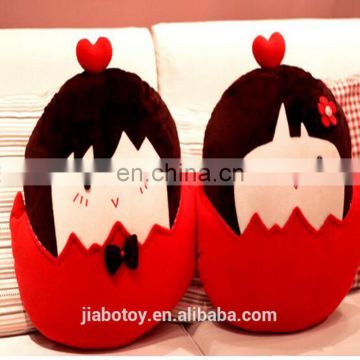 Customize lovely cartoon stuffed cute girl doll cushion plush pillow manufacture best quality and lowest price printed logo