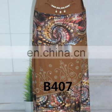 Fashion sexy latest printed flower fitness skirts
