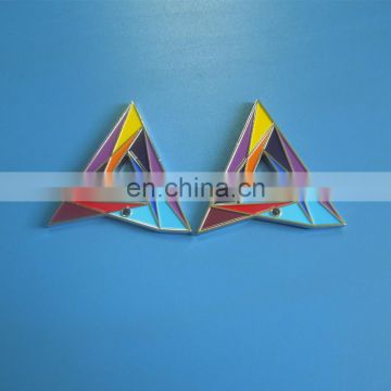 personalized triangle shape soft enamel metal charm pendants for decoration
