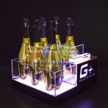 6 Bottles Champagne LED Ice Bucket with Gold Mirror  6 Bottles LED Ice Bucket wholesale