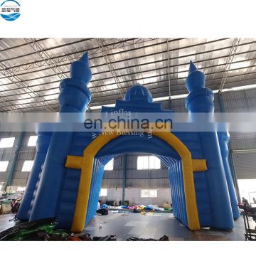 Heavy duty cheap luxury inflatable castle arch enter way for advertise sale with air blower